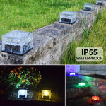 Luz Enterrada LED Solar Quadrada com Vidro Temperado para Exterior, Decoração de Jardim IP55 à Prova de Água, Tamanho: 10 x 10 x 5,2cm