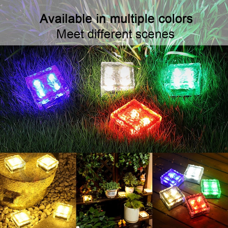 Luz Enterrada LED Solar Quadrada com Vidro Temperado para Exterior, Decoração de Jardim IP55 à Prova de Água, Tamanho: 10 x 10 x 5,2cm