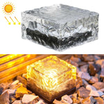Luz Enterrada LED Solar Quadrada com Vidro Temperado para Exterior, Decoração de Jardim IP55 à Prova de Água, Tamanho: 10 x 10 x 5,2cm