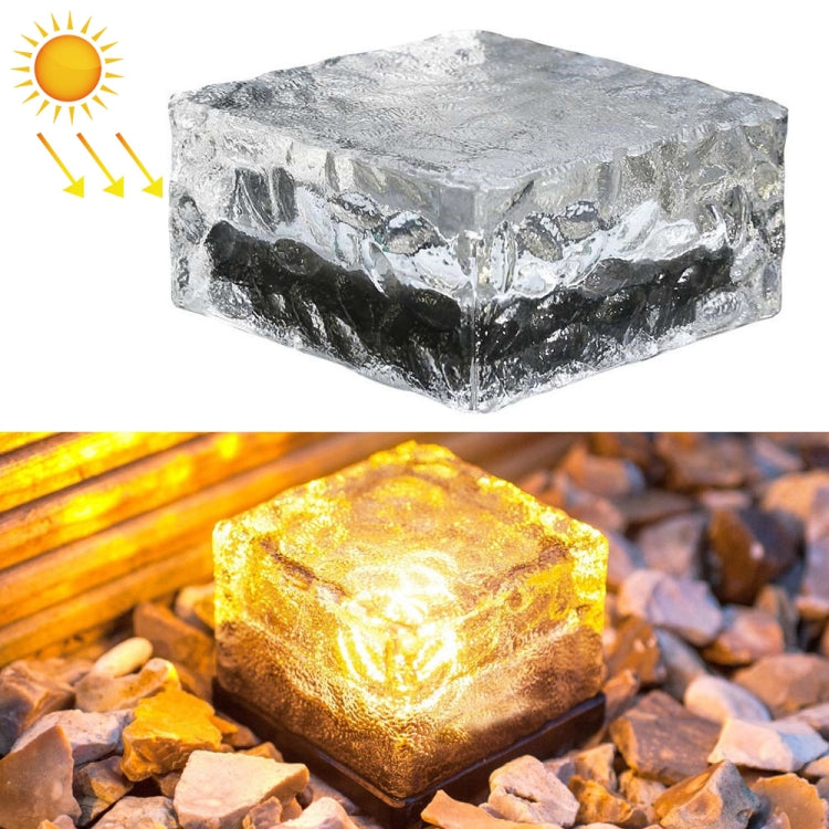 Luz Enterrada LED Solar Quadrada com Vidro Temperado para Exterior, Decoração de Jardim IP55 à Prova de Água, Tamanho: 10 x 10 x 5,2cm