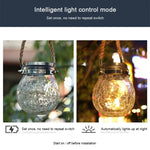 Lâmpada Pendente de Garrafa de Vidro com Energia Solar IP55 à Prova de Água para Decoração de Jardim Exterior, Luz Branca Quente