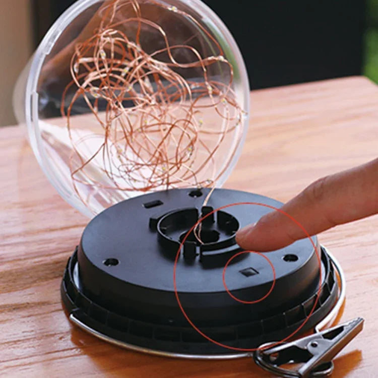Lâmpada Pendente Cónica de Luz Estelar com Energia Solar IP55 à Prova de Água para Decoração de Jardim Exterior