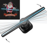 Ventoinha de Ecrã Holográfico com 224 LEDs e Comando à Distância, Suporta Cartão Micro SD 4GB, AC 100-240V, 450 x 224 Pixels