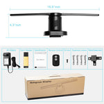 Ventoinha de Ecrã Holográfico com 224 LEDs e Comando à Distância, Suporta Cartão Micro SD 4GB, AC 100-240V, 450 x 224 Pixels