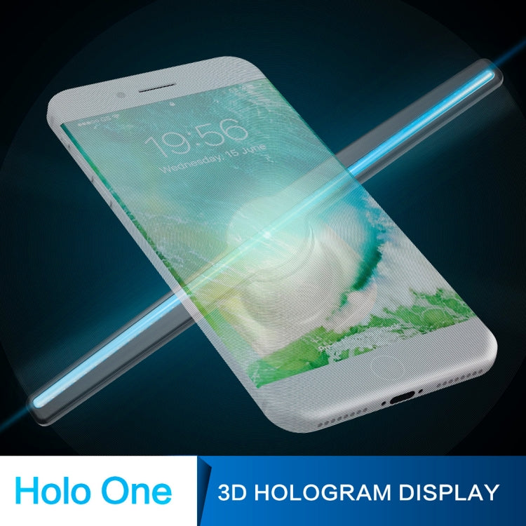 Ventoinha de Ecrã Holográfico com 224 LEDs e Comando à Distância, Suporta Cartão Micro SD 4GB, AC 100-240V, 450 x 224 Pixels