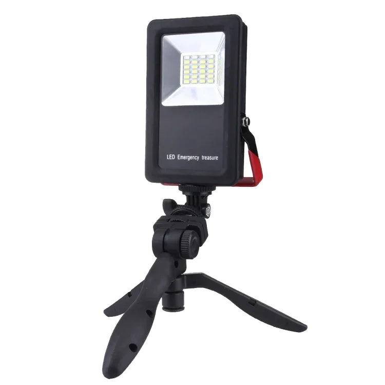 Luzes de Aviso Piscantes Portáteis com 24 LEDs SMD5730 2400LM 6000-6500K Vermelho e Azul com Suporte, 30W/2400LM 6000-6500K