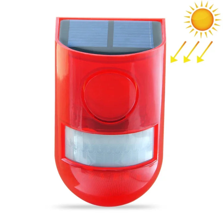 Luz de Alarme Sonoro Solar IP65 à Prova de Água com 110 dB para Alarme Anti-intrusão