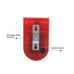 Luz de Alarme Sonoro Solar IP65 à Prova de Água com 110 dB para Alarme Anti-intrusão