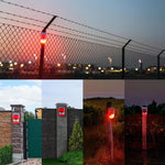 Luz de Alarme Sonoro Solar IP65 à Prova de Água com 110 dB para Alarme Anti-intrusão