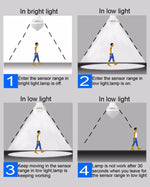 Distância do Sensor: 4-6m, AC 85-265V, E27 9W Luz Branca, E27 9W Luz Branca Quente