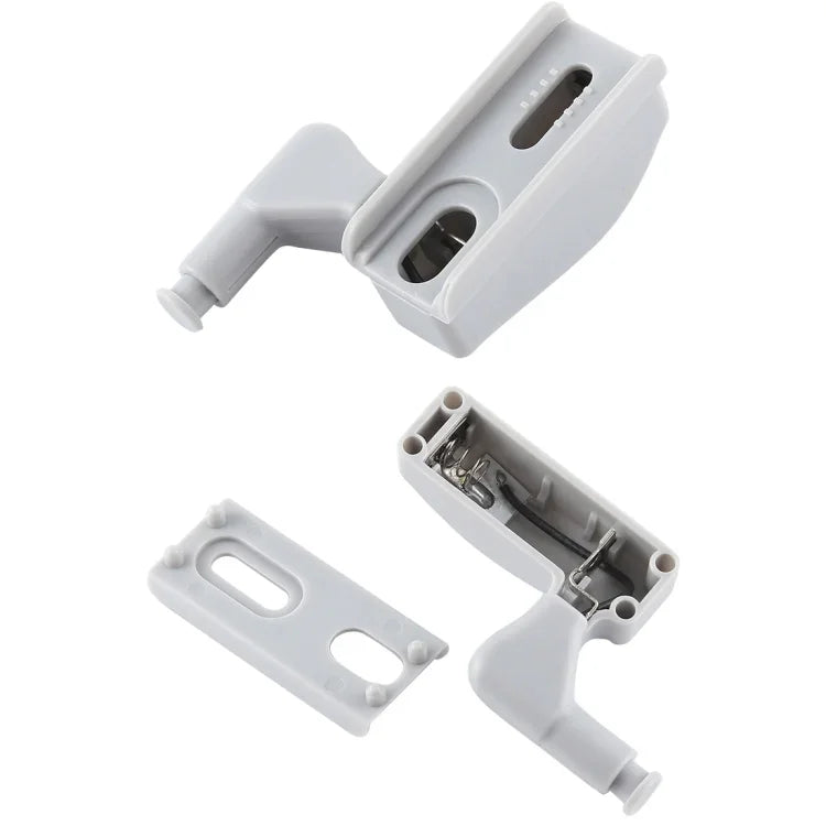 Lâmpada Sensor LED de Dobradiça Interna Universal 0.3W para Armário com 3 LEDs Luz Noturna Auto Ligar/Desligar, 1 Peça Luz Branca, 1 Peça Luz Branca Quente