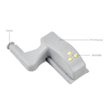 Lâmpada Sensor LED de Dobradiça Interna Universal 0.3W para Armário com 3 LEDs Luz Noturna Auto Ligar/Desligar, 1 Peça Luz Branca, 1 Peça Luz Branca Quente