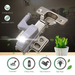 Lâmpada Sensor LED de Dobradiça Interna Universal 0.3W para Armário com 3 LEDs Luz Noturna Auto Ligar/Desligar, 1 Peça Luz Branca, 1 Peça Luz Branca Quente