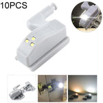 10 UNIDADES Lâmpada Sensor LED Dobradiça Interna Universal 0,3W para Armário com 3 LEDs Luz Noturna Lâmpada Auto LIGA/DESLIGA, 10 UNIDADES Luz Branca, 10 UNIDADES Luz Branco Quente