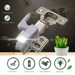 10 UNIDADES Lâmpada Sensor LED Dobradiça Interna Universal 0,3W para Armário com 3 LEDs Luz Noturna Lâmpada Auto LIGA/DESLIGA, 10 UNIDADES Luz Branca, 10 UNIDADES Luz Branco Quente