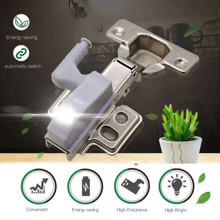10 UNIDADES Lâmpada Sensor LED Dobradiça Interna Universal 0,3W para Armário com 3 LEDs Luz Noturna Lâmpada Auto LIGA/DESLIGA, 10 UNIDADES Luz Branca, 10 UNIDADES Luz Branco Quente