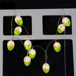 10 lâmpadas LED decorativas em forma de ovos de Páscoa fofos, lâmpadas decorativas para feriados