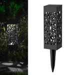 Lâmpada de Relva de Jardim Solar Exterior com Design Vazado