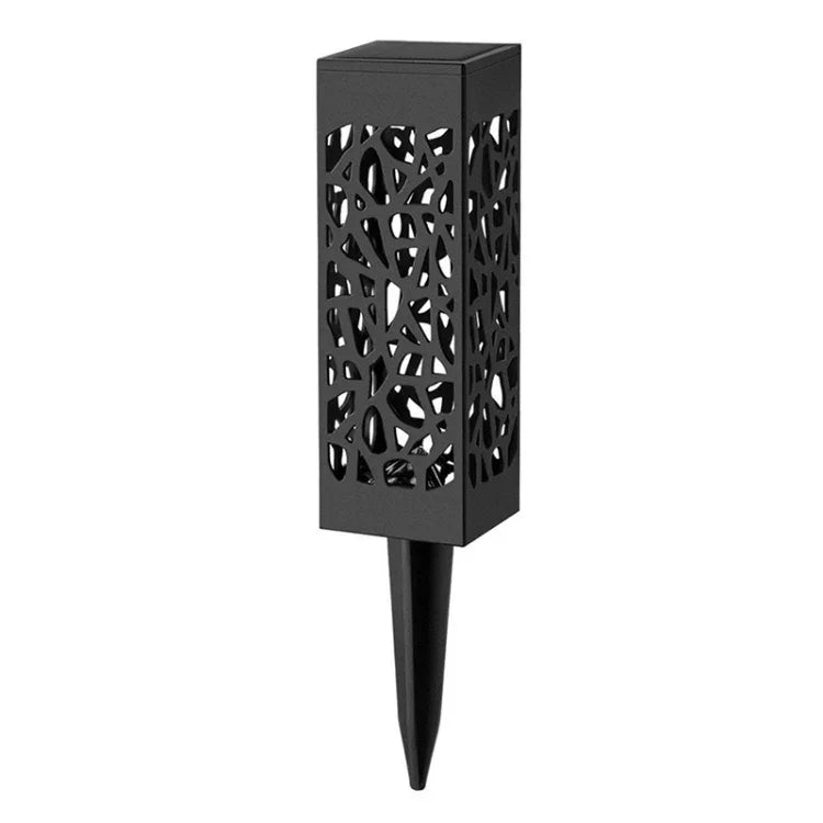 Lâmpada de Relva de Jardim Solar Exterior com Design Vazado