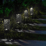 Lâmpada de Relva de Jardim Solar Exterior com Design Vazado