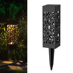 Lâmpada de Relva de Jardim Solar Exterior com Design Vazado