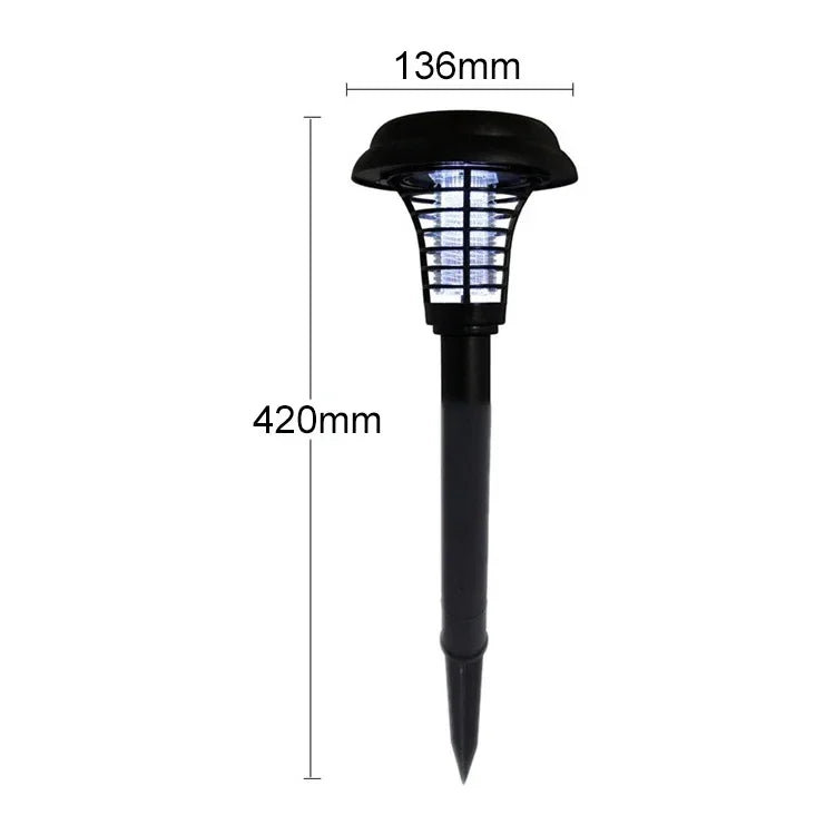 Lâmpada de Relva para Quinta com Mata-Mosquitos Solar LED, IP44 à Prova de Água