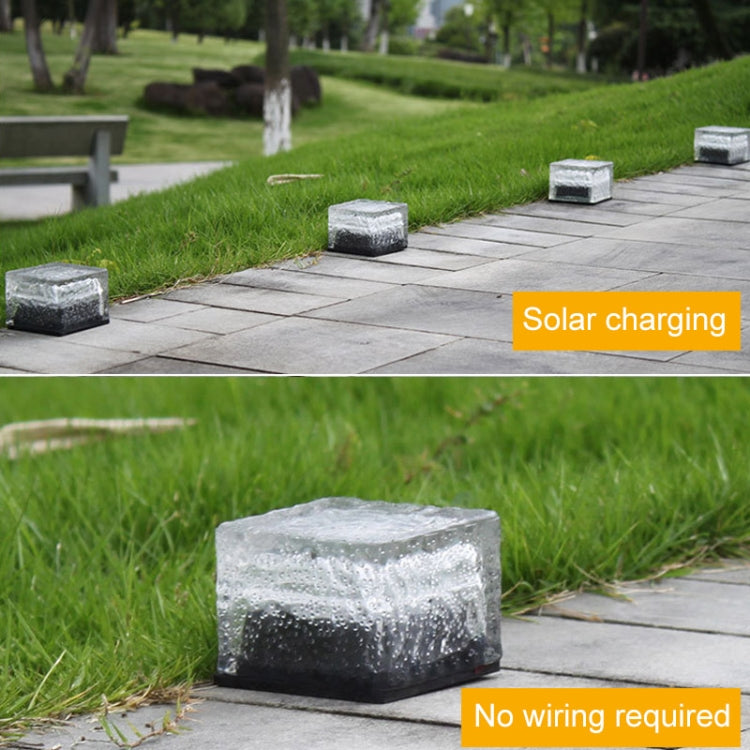 Lâmpada de Jardim Decorativa Subterrânea LED Exterior com Vidro Temperado Solar IP68 à Prova de Água com Painel Solar de 0,2W