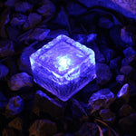 Lâmpada de Jardim Decorativa Subterrânea LED Exterior com Vidro Temperado Solar IP68 à Prova de Água com Painel Solar de 0,2W