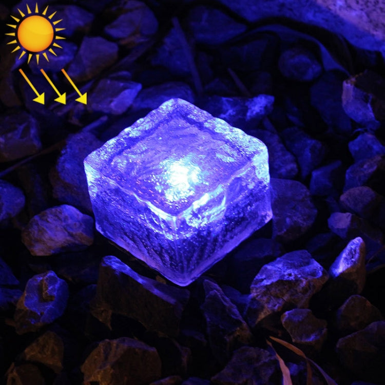 Lâmpada de Jardim Decorativa Subterrânea LED Exterior com Vidro Temperado Solar IP68 à Prova de Água com Painel Solar de 0,2W