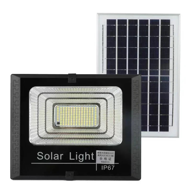 Projetor Solar 10W 100 LEDs IP67 à Prova de Água com Controlo Remoto, 10W