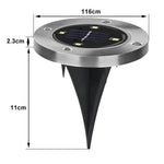 Lâmpada Subterrânea SMD 5050 para Caminho Exterior, Jardim e Decking LED, 4 LEDs Luz Branca, 4 LEDs Luz Branca Quente