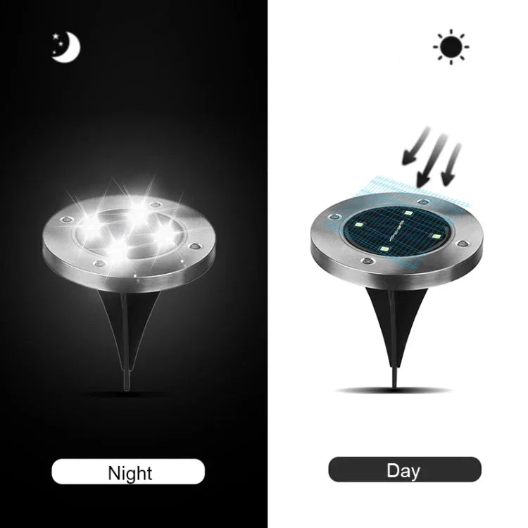Lâmpada Subterrânea SMD 5050 para Caminho Exterior, Jardim e Decking LED, 4 LEDs Luz Branca, 4 LEDs Luz Branca Quente
