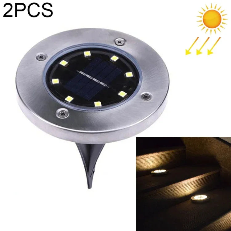 Lâmpada Subterrânea SMD 5050 para Caminho Exterior, Jardim e Decking LED, 8 LEDs Luz Branca, 8 LEDs Luz Branca Quente
