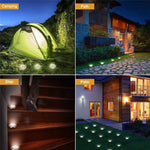 Lâmpada Subterrânea SMD 5050 para Caminho Exterior, Jardim e Decking LED, 8 LEDs Luz Branca, 8 LEDs Luz Branca Quente
