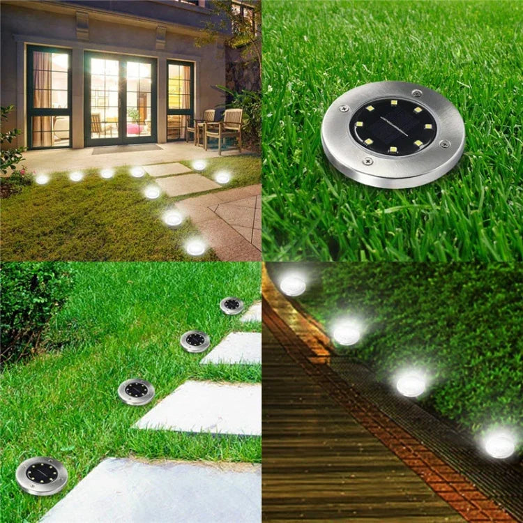 Lâmpada Subterrânea SMD 5050 para Caminho Exterior, Jardim e Decking LED, 8 LEDs Luz Branca, 8 LEDs Luz Branca Quente