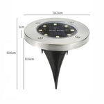 Lâmpada Subterrânea SMD 5050 para Caminho Exterior, Jardim e Decking LED, 8 LEDs Luz Branca, 8 LEDs Luz Branca Quente