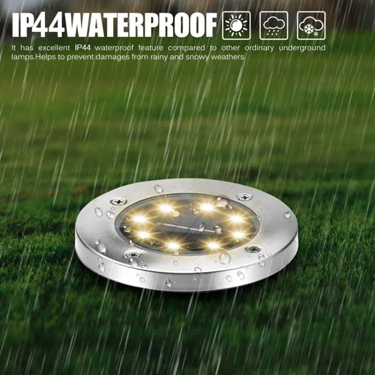 Lâmpada Subterrânea SMD 5050 para Caminho Exterior, Jardim e Decking LED, 8 LEDs Luz Branca, 8 LEDs Luz Branca Quente