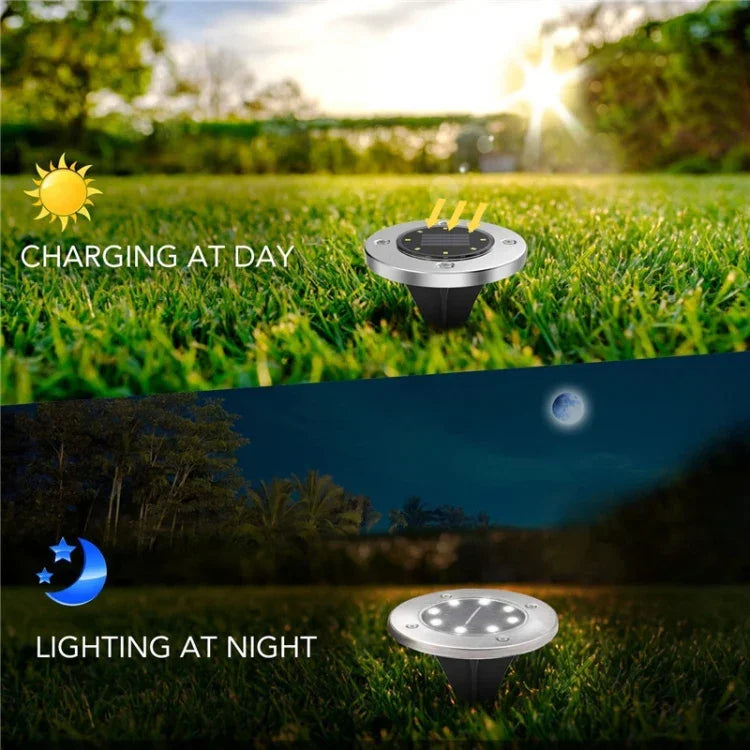 Lâmpada Subterrânea SMD 5050 para Caminho Exterior, Jardim e Decking LED, 8 LEDs Luz Branca, 8 LEDs Luz Branca Quente