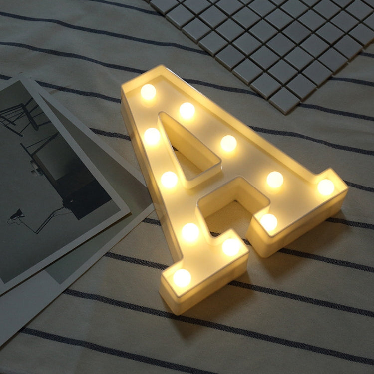 Luz de Feriado LED Quente Branca Alimentada a Pilhas Secas, A, N, B, O, C, P, D, Q, E, R, F, G, T, U, V, I, W, J, K, X, L, M, Z
