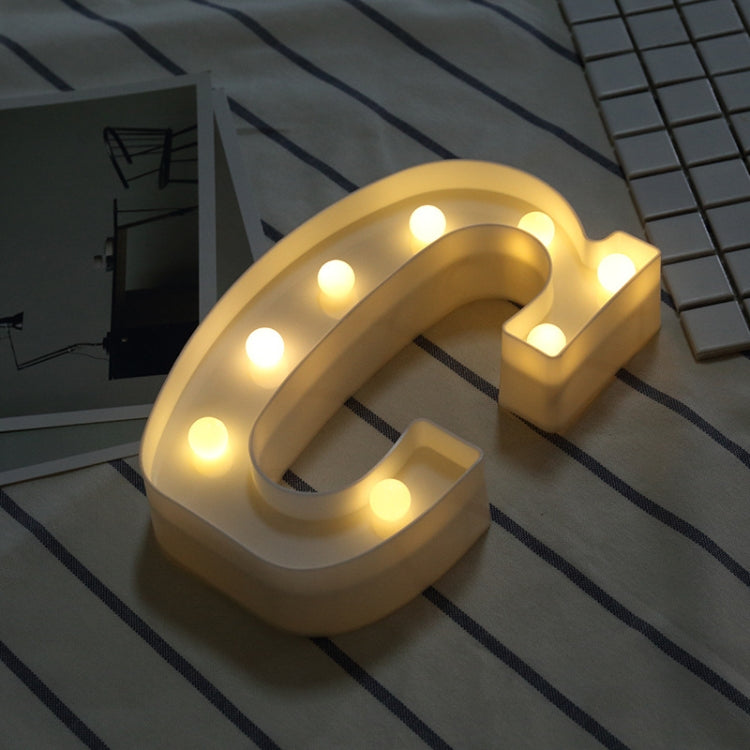 Luz de Feriado LED Quente Branca Alimentada a Pilhas Secas, A, N, B, O, C, P, D, Q, E, R, F, G, T, U, V, I, W, J, K, X, L, M, Z