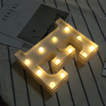 Luz de Feriado LED Quente Branca Alimentada a Pilhas Secas, A, N, B, O, C, P, D, Q, E, R, F, G, T, U, V, I, W, J, K, X, L, M, Z