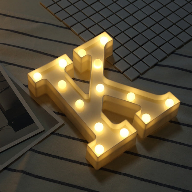 Luz de Feriado LED Quente Branca Alimentada a Pilhas Secas, A, N, B, O, C, P, D, Q, E, R, F, G, T, U, V, I, W, J, K, X, L, M, Z