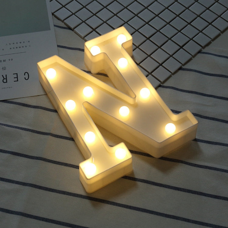 Luz de Feriado LED Quente Branca Alimentada a Pilhas Secas, A, N, B, O, C, P, D, Q, E, R, F, G, T, U, V, I, W, J, K, X, L, M, Z