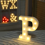 Luz de Feriado LED Quente Branca Alimentada a Pilhas Secas, A, N, B, O, C, P, D, Q, E, R, F, G, T, U, V, I, W, J, K, X, L, M, Z