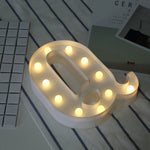 Luz de Feriado LED Quente Branca Alimentada a Pilhas Secas, A, N, B, O, C, P, D, Q, E, R, F, G, T, U, V, I, W, J, K, X, L, M, Z