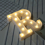 Luz de Feriado LED Quente Branca Alimentada a Pilhas Secas, A, N, B, O, C, P, D, Q, E, R, F, G, T, U, V, I, W, J, K, X, L, M, Z