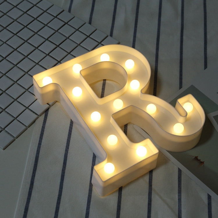 Luz de Feriado LED Quente Branca Alimentada a Pilhas Secas, A, N, B, O, C, P, D, Q, E, R, F, G, T, U, V, I, W, J, K, X, L, M, Z