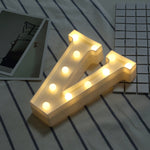 Luz de Feriado LED Quente Branca Alimentada a Pilhas Secas, A, N, B, O, C, P, D, Q, E, R, F, G, T, U, V, I, W, J, K, X, L, M, Z