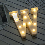 Luz de Feriado LED Quente Branca Alimentada a Pilhas Secas, A, N, B, O, C, P, D, Q, E, R, F, G, T, U, V, I, W, J, K, X, L, M, Z
