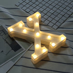 Luz de Feriado LED Quente Branca Alimentada a Pilhas Secas, A, N, B, O, C, P, D, Q, E, R, F, G, T, U, V, I, W, J, K, X, L, M, Z